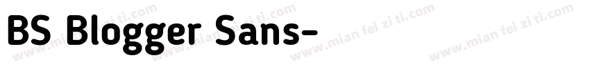 BS Blogger Sans字体转换